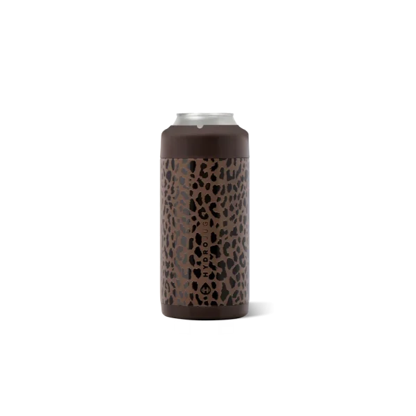 Brown Leopard - Slim Can Cooler